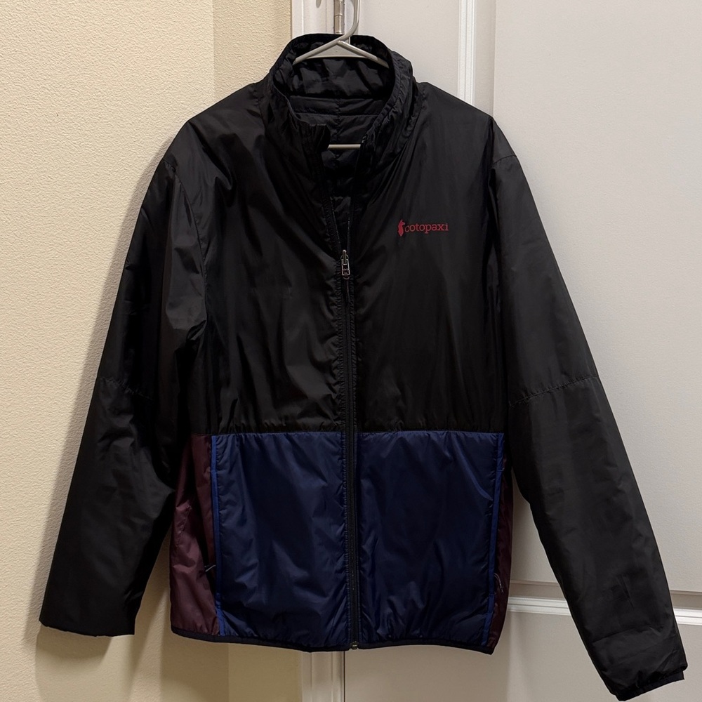 Reversible Cotopaxi Black, Blue, and Burgundy Jacket